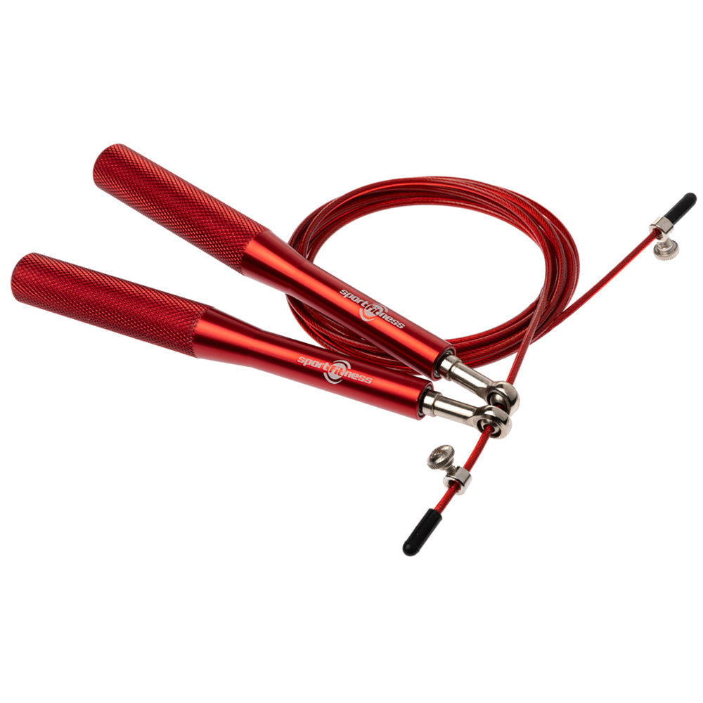 Lazo para saltar en aluminio rojo profesional Sportfitness