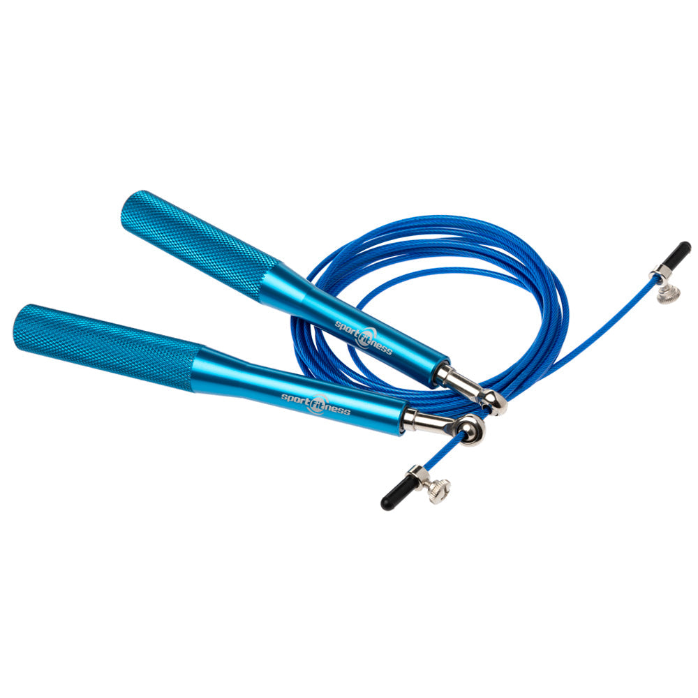 Lazo para saltar en aluminio azul profesional Sportfitness