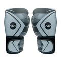 Guantes de boxeo Miyagi MX172 negro y gris, entrenamiento y saco, vista frontal