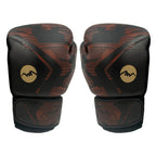 Guantes de boxeo Miyagi MX172 negro y rojo, vista frontal