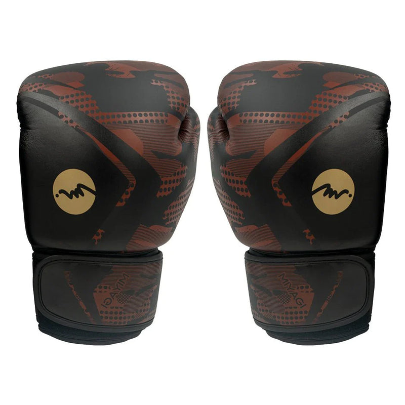 Guantes de boxeo Miyagi MX172 negro y rojo, vista frontal