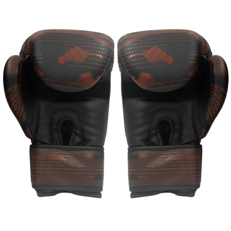 Guantes de boxeo Miyagi MX172 negro y rojo, detalle de la muñequera
