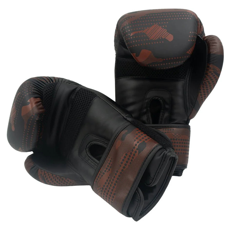 Guantes de boxeo Miyagi MX172 negro y rojo, par completo