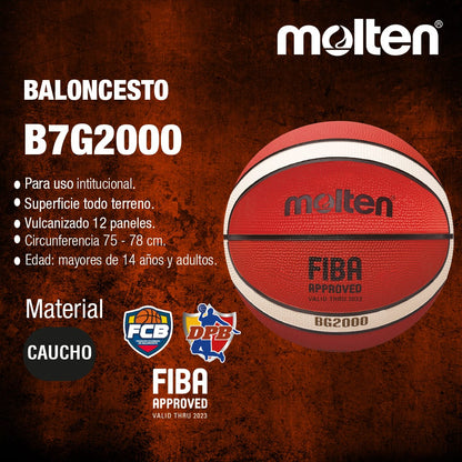 Balón de Baloncesto Molten BG2000 Certificado FIBA