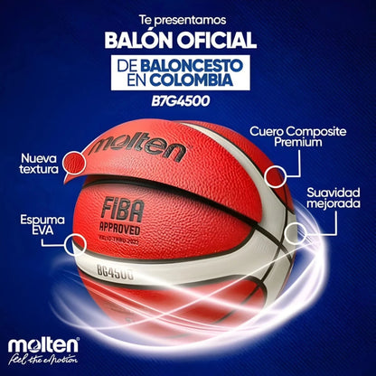 Balón de baloncesto Molten BG4500, vista posterior
