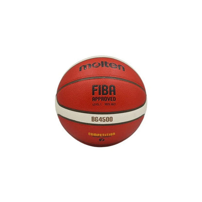 Balón de baloncesto Molten BG4500, detalle del logo Molten