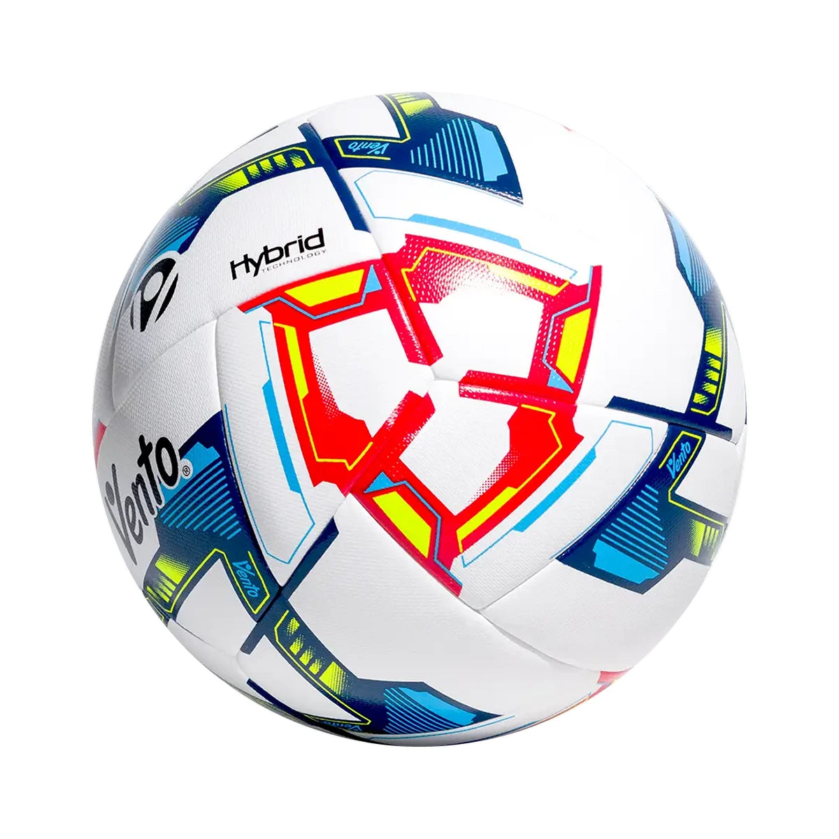 Balón de fútbol Vento Pro Híbrido, diseño azul, vista 3