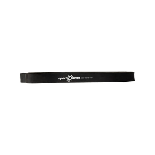 Banda Elástica de Poder Sportfitness Negra (22mm) - Resistencia Media