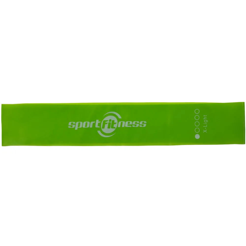 Banda elástica verde de 5 libras, resistencia muy suave, del set x5 SportFitness