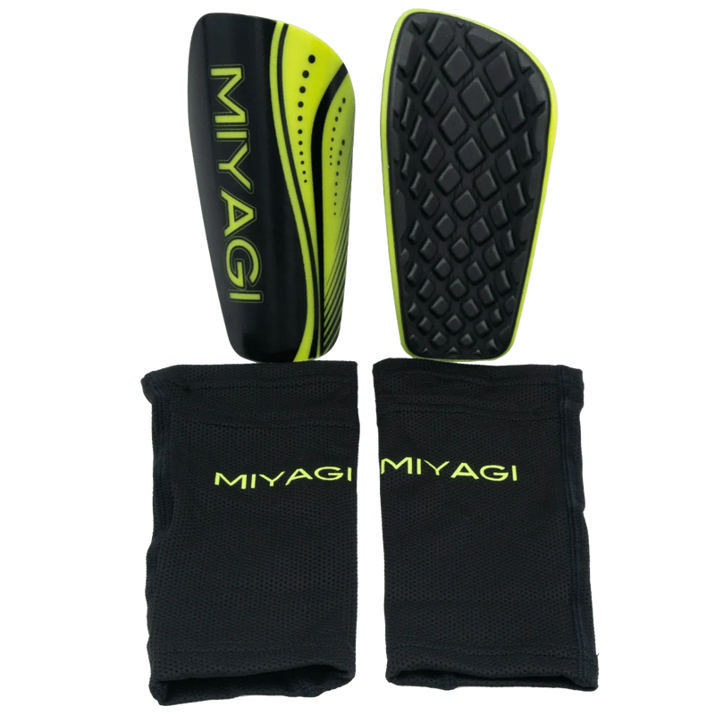 Canillera de fútbol Miyagi Thunder M2103-03, pantorrillera con protección completa