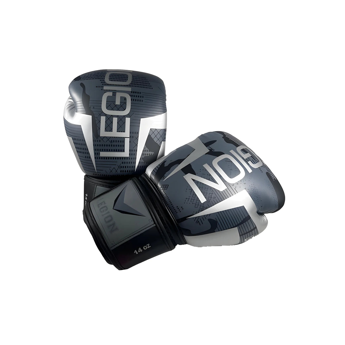 Guantes de boxeo Legión Camuflado Gris II, vista frontal del par