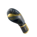 Guantes de boxeo Legión Camuflado Negro-Dorado, vista trasera del puño