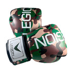 Guantes de boxeo Legión Camuflado Selva, vista frontal del par