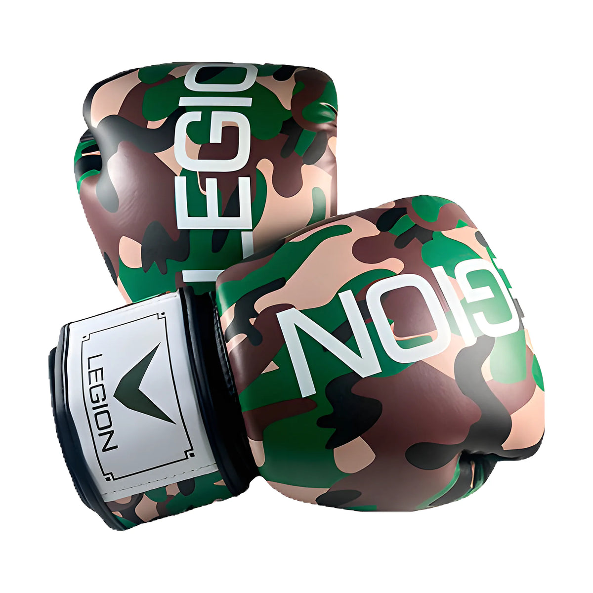 Guantes de boxeo Legión Camuflado Selva, vista frontal del par