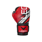 Guantes de boxeo Legión Warriors Collection Rojo-Gris, vista lateral