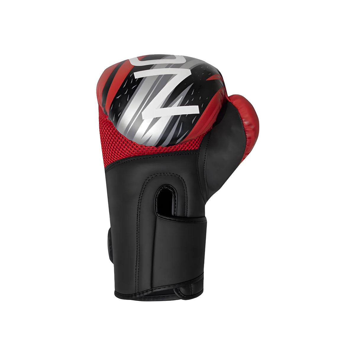 Guantes de boxeo Legión Warriors Collection Rojo-Gris, detalle del velcro de ajuste
