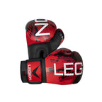 Guantes de boxeo Legión Warriors Collection Rojo-Negro, vista frontal del par