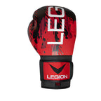 Guantes de boxeo Legión Warriors Collection Rojo-Negro, detalle de la palma