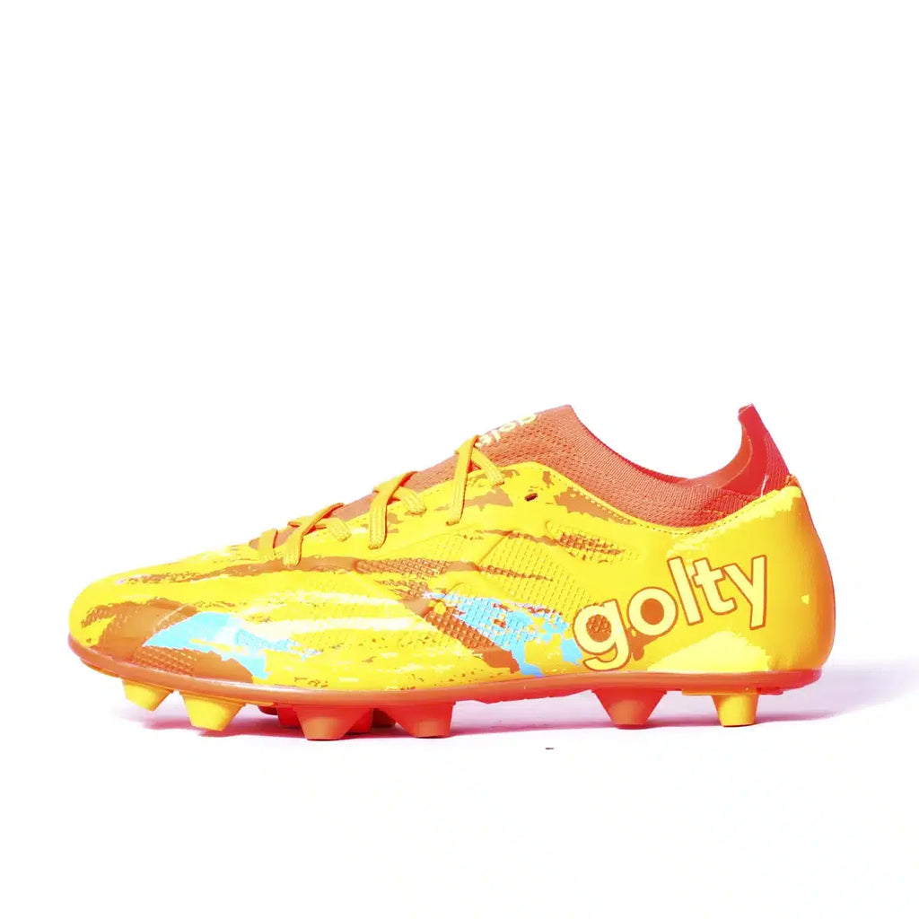 Guayo de fútbol Golty New Bio Flex Flyknit color naranja, vista lateral