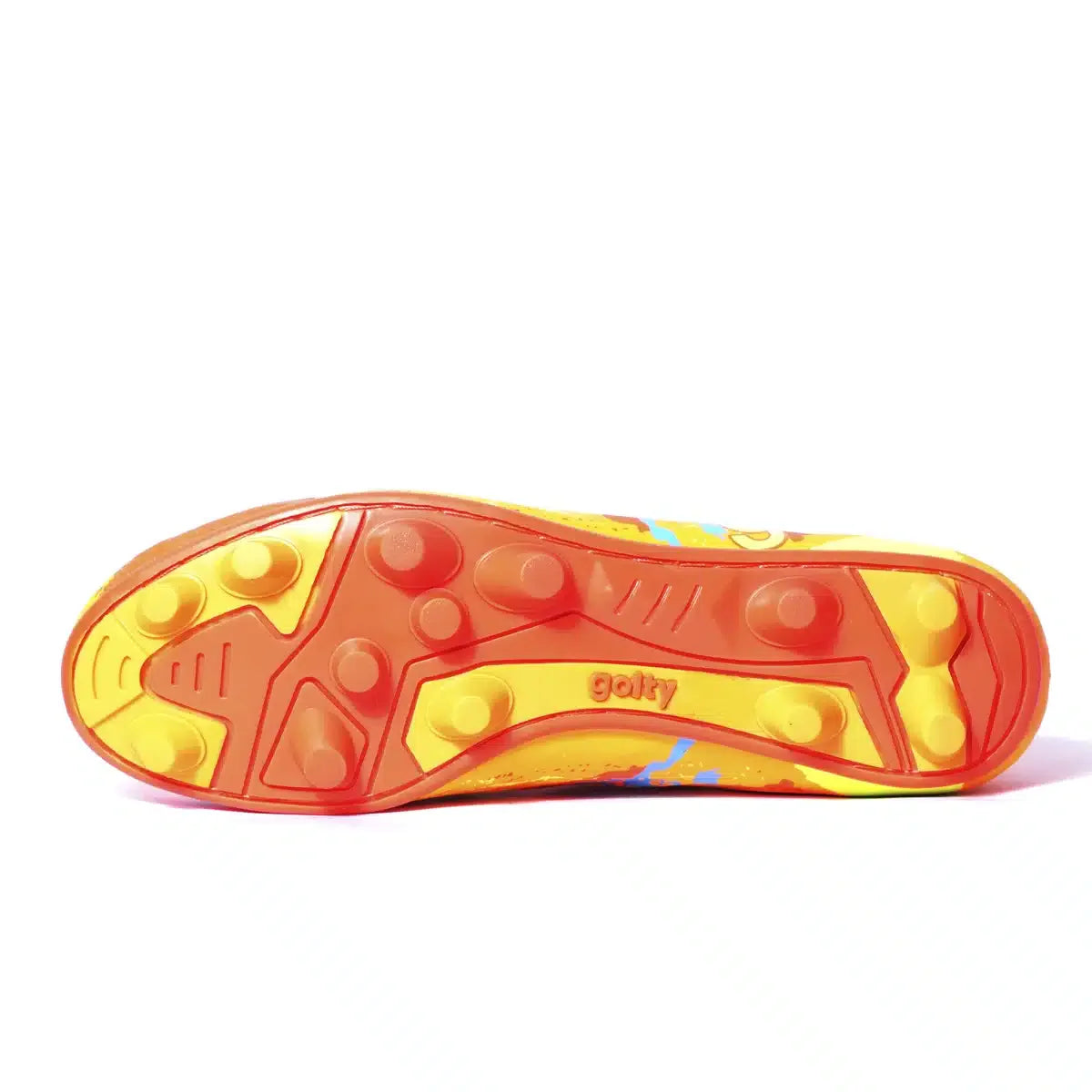 Guayo de fútbol Golty New Bio Flex Flyknit color naranja, vista superior