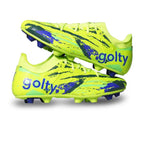 Guayo de fútbol Golty New Bio Flex Flyknit color verde, vista trasera del talón