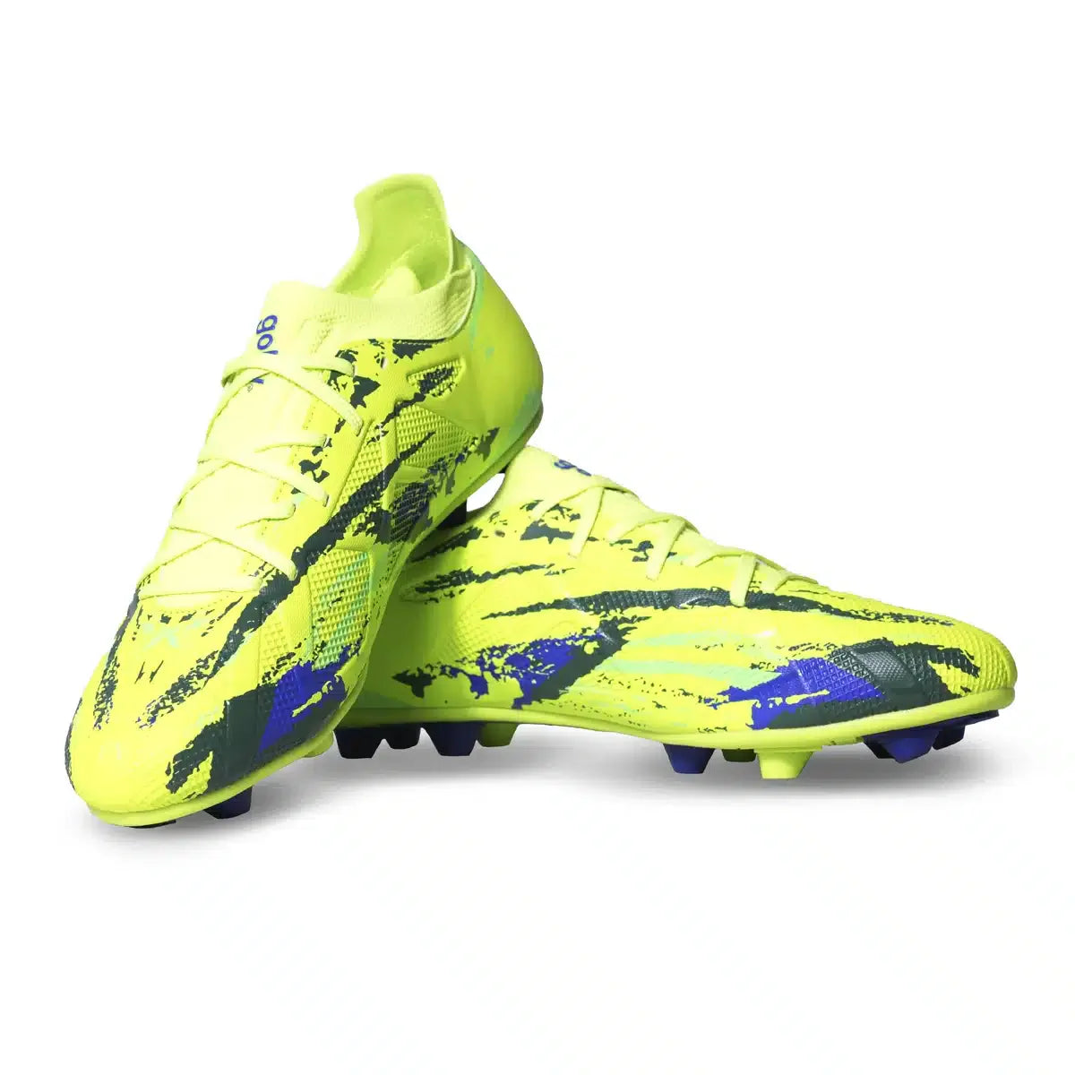 Guayo de fútbol Golty New Bio Flex Flyknit color verde, detalle del tejido Flyknit