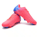 Guayo de fútbol Golty New Future Flyknit color rojo y azul, vista superior
