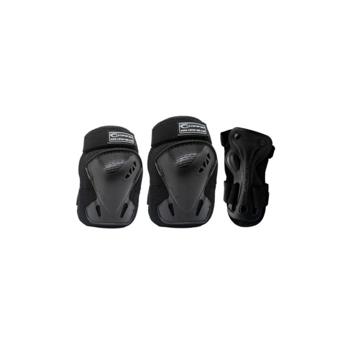 Kit de protección para patinaje Canariam, coderas, rodilleras y muñequeras completas