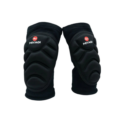 Rodillera de voleibol Miyagi MKP002, detalle del acolchado y ajuste