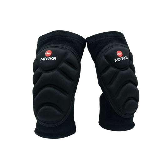 Rodillera de voleibol Miyagi MKP002, detalle del acolchado y ajuste