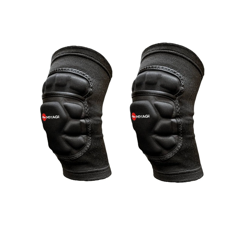 Rodillera nylon termoformada Miyagi M6764, protección deportiva para voleibol, par completo
