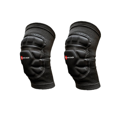 Rodillera nylon termoformada Miyagi M6764, protección deportiva para voleibol, par completo