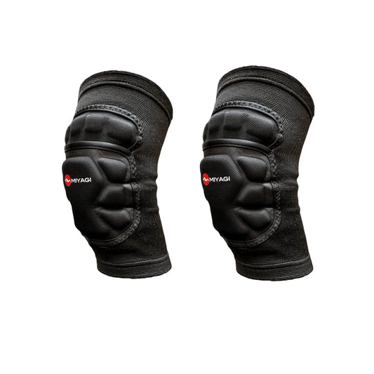 Rodillera nylon termoformada Miyagi M6764, protección deportiva para voleibol, par completo
