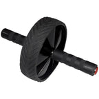 Rueda abdominal SportFitness, detalle de la rueda y el mango antideslizante