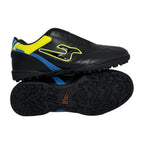 Zapatillas de fútbol JUT Torretín Negro Azul en cuero – vista 1