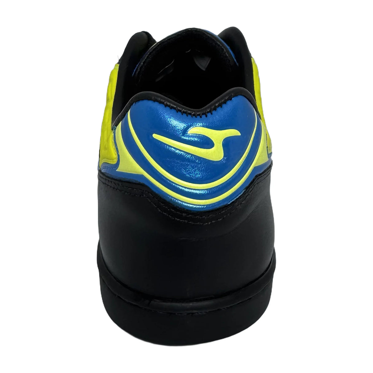 Zapatillas de fútbol JUT Torretín Negro Azul en cuero – vista 3
