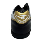 Zapatillas de fútbol JUT Torretín Negro Dorado en cuero – vista 3