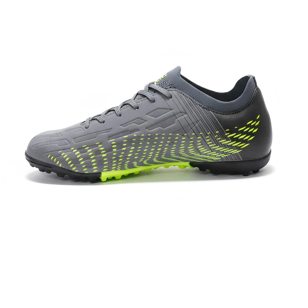 Zapatilla torretín de fútbol Golty New Future Flyknit color negro y verde, vista superior